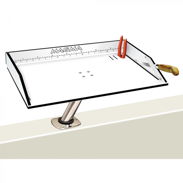 Magma Bait/Filet Mate Table w/LeveLock Mount - 20 - White/Black