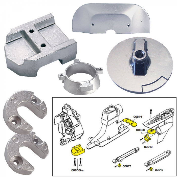 Tecnoseal Tecnoseal Anode Kit w/Hardware - Mercury Alpha 1 Gen 2 - Magnesium - $72.90 at Everest