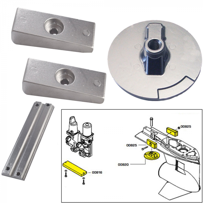 Tecnoseal Tecnoseal Anode Kit w/Hardware - Mercury Verado 4 - Aluminum - $44.25 at Everest