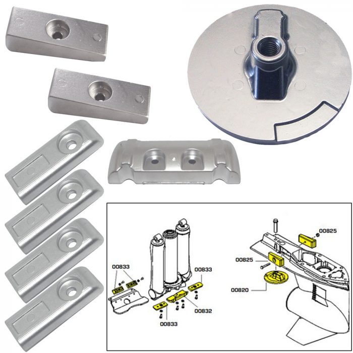 Tecnoseal Tecnoseal Anode Kit w/Hardware - Mercury Verado 6 - Zinc - $67.63 at Everest