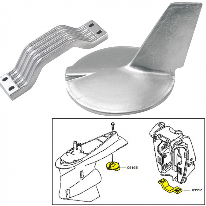 Tecnoseal Tecnoseal Anode Kit w/Hardware - Yamaha 200-300HP Hi-Performance - Aluminum - $34.68 at Everest
