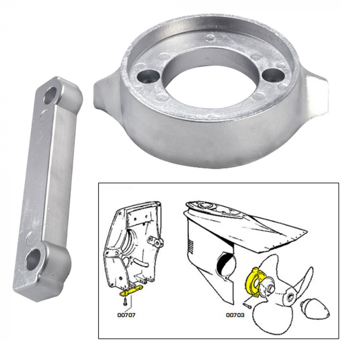 Tecnoseal Tecnoseal Anode Kit w/Hardware - Volvo 280 - Magnesium - $39.70 at Everest