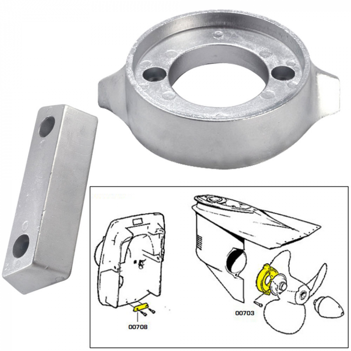Tecnoseal Tecnoseal Anode Kit w/Hardware - Volvo 290 - Aluminum - $35.78 at Everest