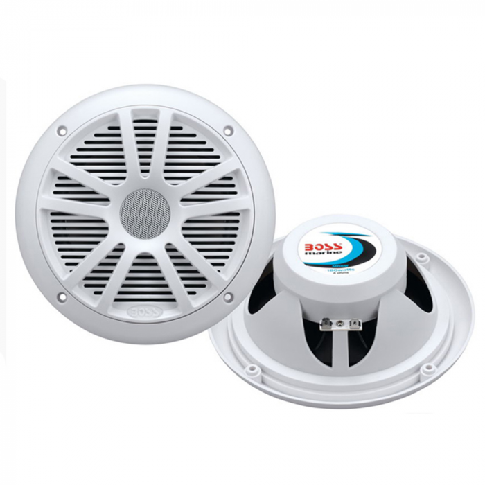 Boss Audio MR6W 6.5 Dual Cone Marine Coaxial Speaker (Pair) - 180W - White