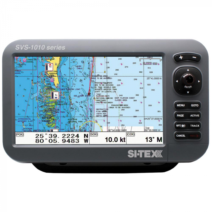 Si-Tex SI-TEX SVS-1010CE 10 Chartplotter w/External GPS Antenna & Navionics+ Card - $1869.00 at Everest