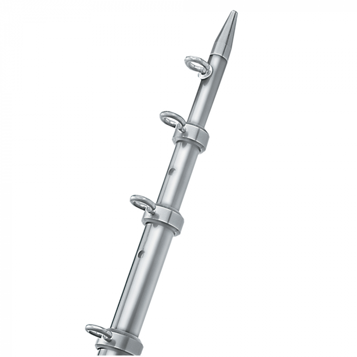 Taco Marine TACO 8' Center Rigger Pole - Silver w/Silver Rings & Tip - 1-1/8 Butt End Diameter - $349.99 at Everest