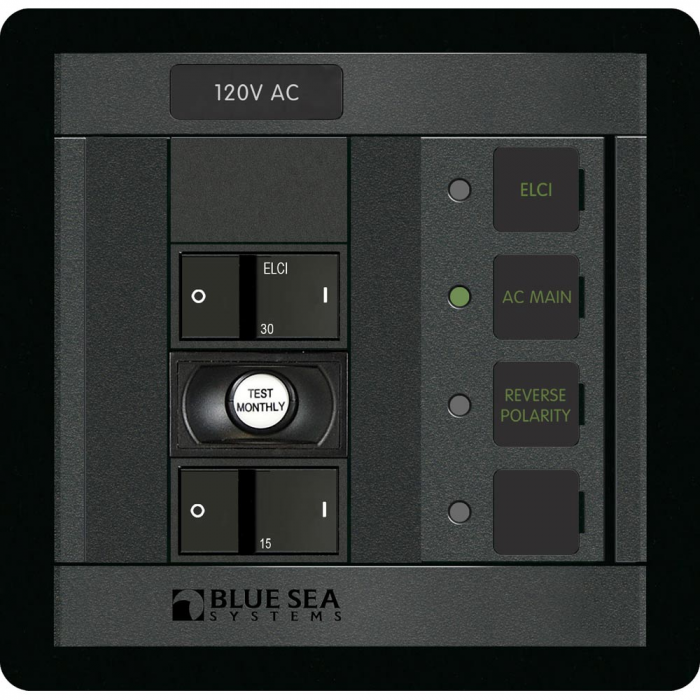 Blue Sea Systems Blue Sea 1190 ELCI Main 30A Double Pole + 1 Position - $490.05 at Everest