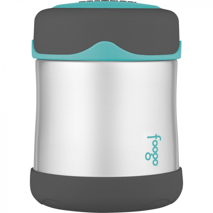 Thermos FoogoA(R) Stainless Steel, Vacuum Insulated Food Jar - Teal/Smoke - 10 oz.