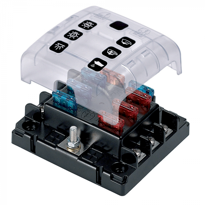 Bep Marine BEP ATC Six Way Fuse Holder & Screw Terminals w/Cover & Link - $44.27 at Everest