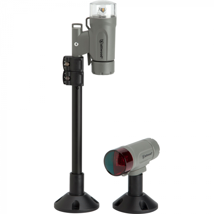 Attwood PaddleSport Portable Navigation Light Kit - Screw Down or Adhesive Pad - Gray