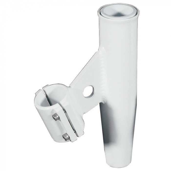 Lees Tackle Lee's Clamp-On Rod Holder - White Aluminum - Vertical Mount - Fits 2.375 O.D Pipe - $127.50 at Everest