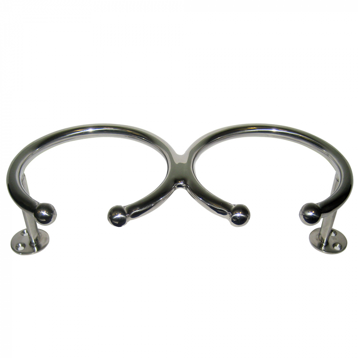 Whitecap Whitecap Top Mount Ring SS Cup Holder - 2-Drink - Base Mount - $76.99 at Everest