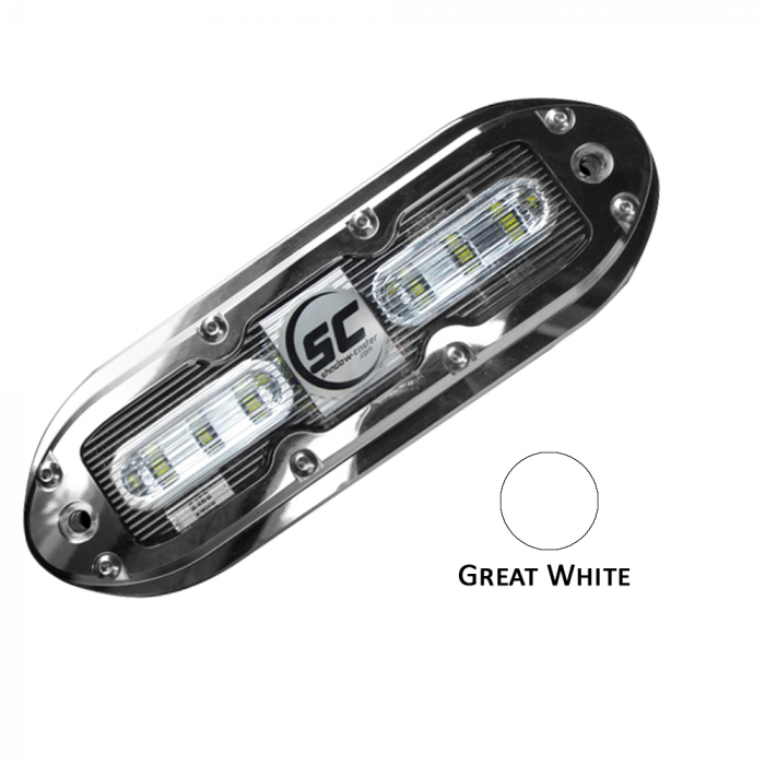 Shadow-Caster SCM-6 LED Underwater Light w/20' Cable - 316 SS Housing - Great White