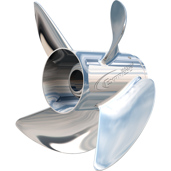 Turning Point Propellers Turning Point ExpressA(R) Mach4(TM) - Left Hand - Stainless Steel Propeller - EX1/EX2-1319-4L - 4-Blade - 13 x 19 Pitch - $497.00 at Everest