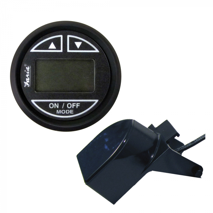 Faria Beede Instruments Faria Euro Black 2 Depth Sounder w/Transom Mount Transducer - $249.99 at Everest