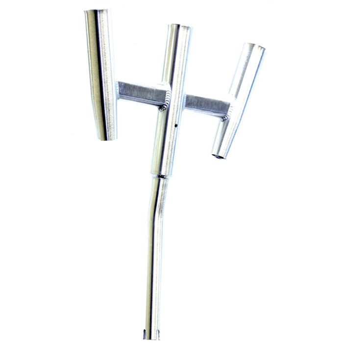 Tigress Tigress Triple Aluminum Kite Rod Holder - Bent Butt - Brushed - $209.99 at Everest