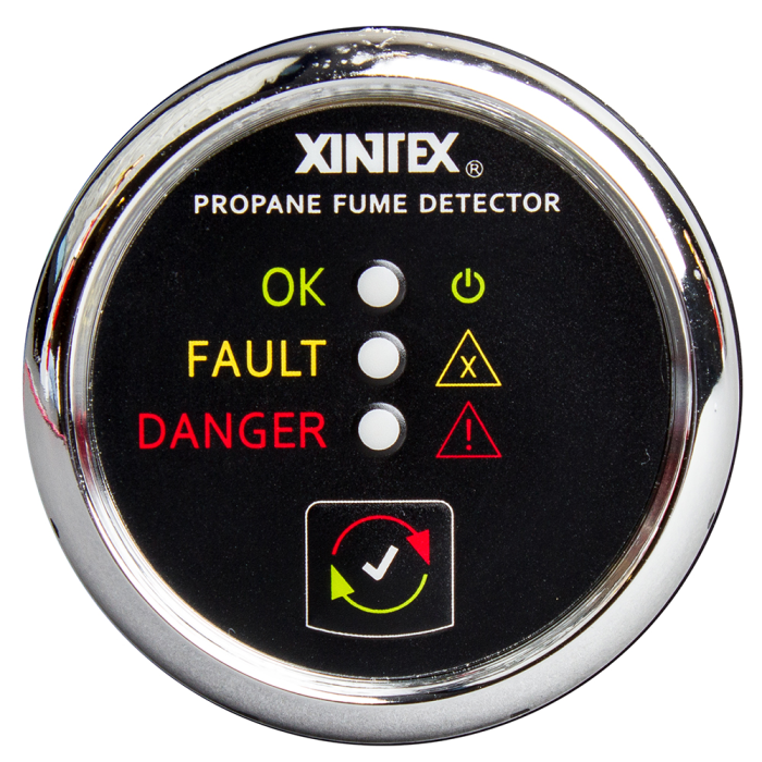 Fireboy-Xintex Xintex Propane Fume Detector w/Plastic Sensor - No Solenoid Valve - Chrome Bezel Displa - $405.00 at Everest
