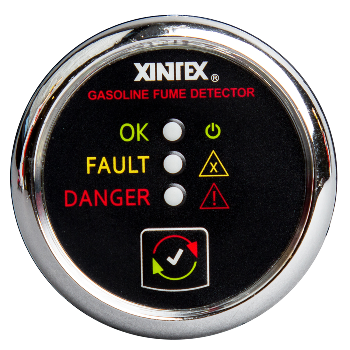 Fireboy-Xintex Xintex Gasoline Fume Detector & Alarm w/Plastic Sensor - Chrome Bezel Display - $400.00 at Everest