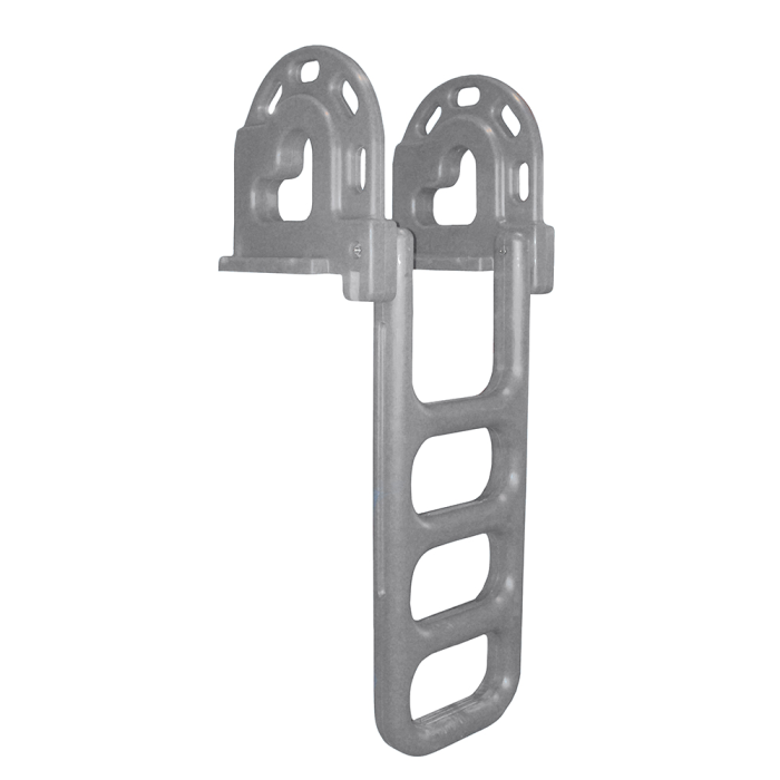 Dock Edge Dock Edge Flip-Up Polyethylene Roto Molded 4-Step Dock Ladder - Grey - $313.27 at Everest