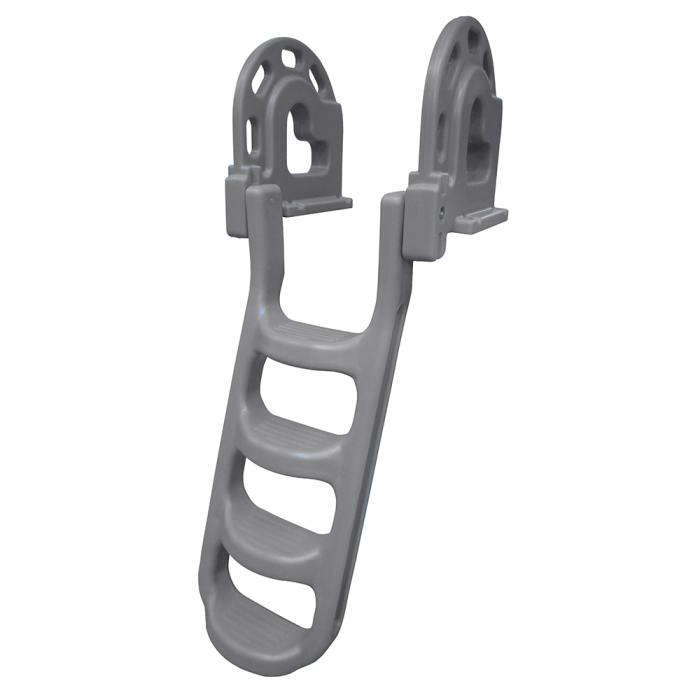 Dock Edge Dock Edge Stand-Off Flip-Up Polyethylene Roto Molded 4-Step Dock Ladder - Grey - $341.94 at Everest
