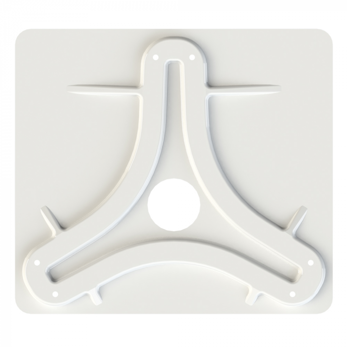 KING Jack(TM)/Omni Antenna Mounting Plate - White