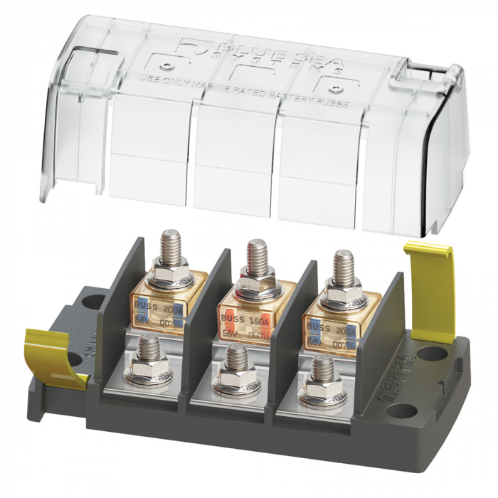 Blue Sea Systems Blue Sea 5194 MRBF Surface Mount 3 Circuit Fuse Block - Independent Source - $80.49 at Everest