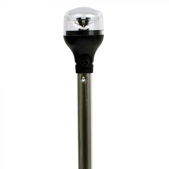 Attwood Marine Attwood LightArmor Plug-In All-Around Light - 20 Aluminum Pole - Black Horizontal Composite Base w/Adapter - $62.99 at Everest