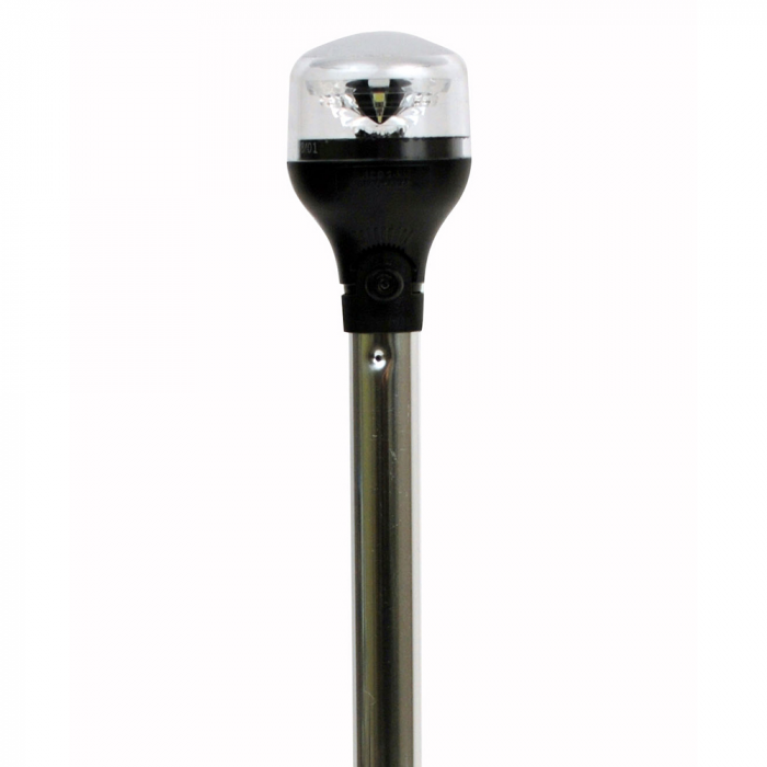 Attwood Marine Attwood LightArmor All-Around Light - 20 Aluminum Pole - Black Vertical Composite Base w/Adapter - $74.99 at Everest