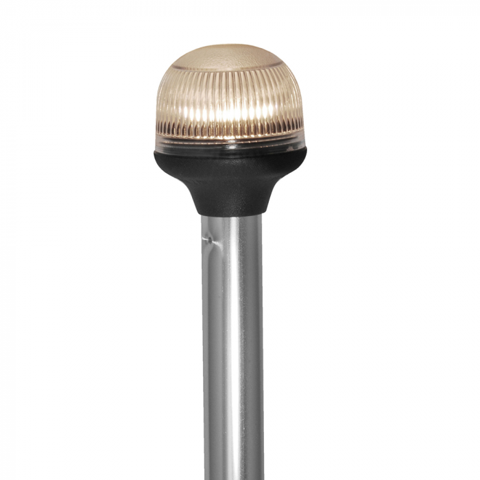Attwood Marine Attwood All-Around Fold-Down Incandescent Anti-Glare Lens Light - 20 Aluminum Pole - 12V - Horizontal Composite Base - $52.99 at Everest