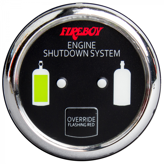 Fireboy-Xintex Xintex Deluxe Helm Display w/Gauge Body, LED & Color Graphics f/Engine Shutdown System - Chrome Bezel Display - $215.00 at Everest