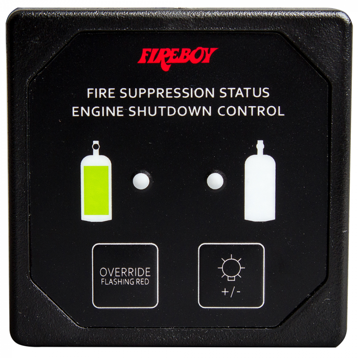 Fireboy-Xintex Xintex Deluxe Helm Display w/Membrane Switch, Remote Horn & LEDs f/Engine Shutdown System - Black Bezel Display - $210.00 at Everest
