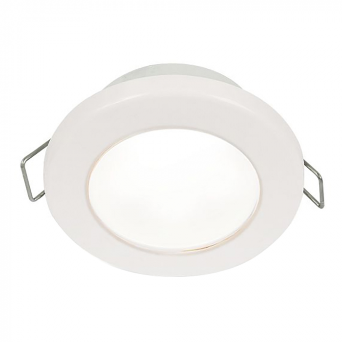 Hella Marine Hella Marine EuroLED 75 3 Round Spring Mount Down Light - White LED - White Plastic Rim - 12V - $55.56 at Everest