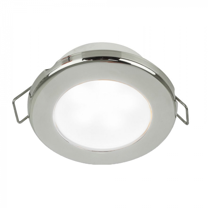 Hella Marine Hella Marine EuroLED 75 3 Round Spring Mount Down Light - White LED - Stainless Steel Rim - 12V - $64.44 at Everest