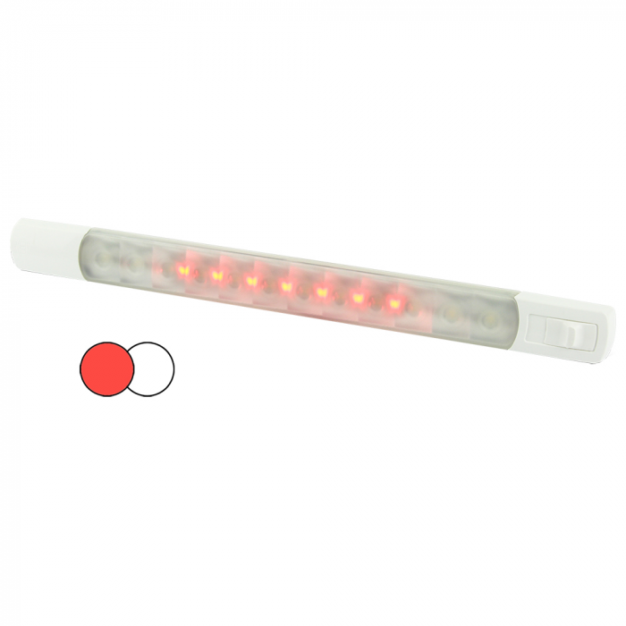 Hella Marine Hella Marine Surface Strip Light w/Switch - White/Red LEDs - 12V - $95.56 at Everest