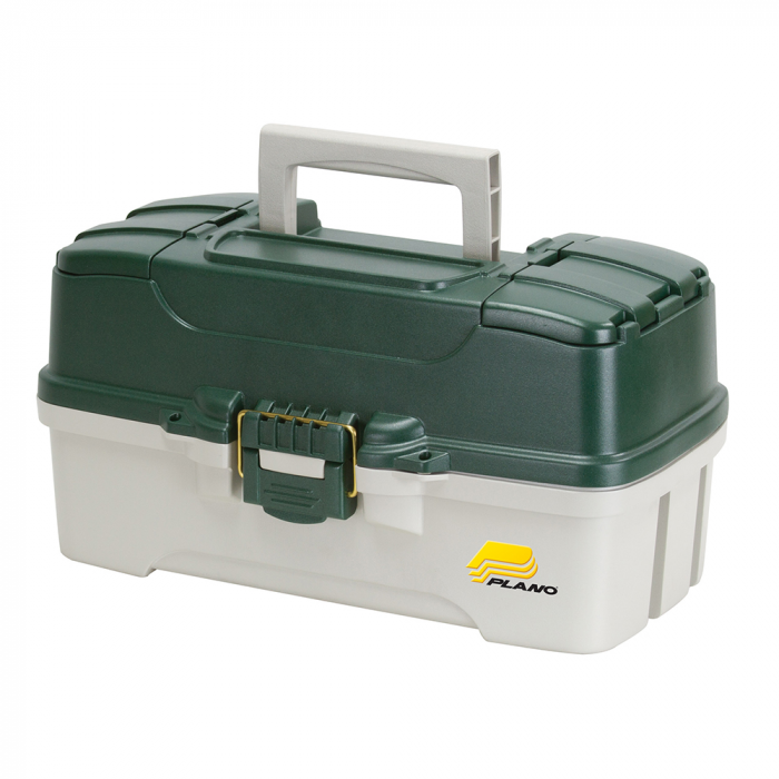 Plano Plano 3-Tray Tackle Box w/Duel Top Access - Dark Green Metallic/Off White - $24.99 at Everest