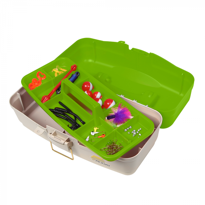 Plano Plano Ready Set Fish On-Tray Tackle Box - Green/Tan - $19.99 at Everest