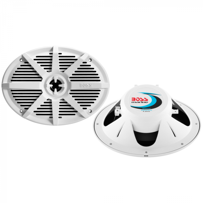 Boss Audio MR692W 6 x 9 2-Way 350W Marine Full Range Speaker - White - Pair