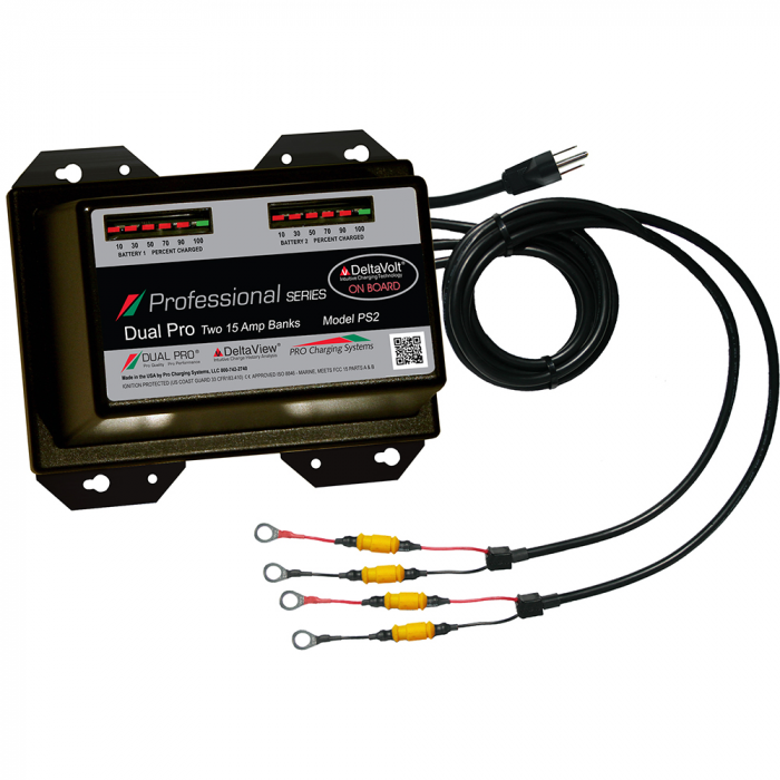 Dual Pro Dual Pro Professional Series Battery Charger - 30A - 2-15A-Banks - 12V/24V - $490.99 at Everest