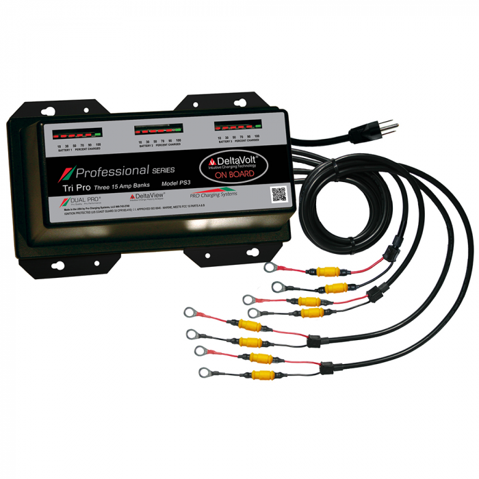 Dual Pro Dual Pro Professional Series Battery Charger - 45A - 3-15A-Banks - 12V-36V - $698.99 at Everest