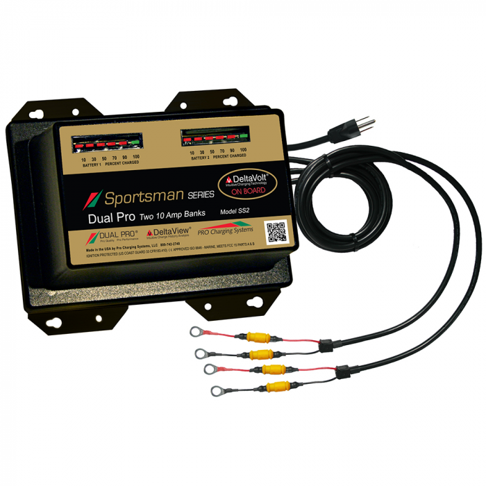 Dual Pro Dual Pro Sportsman Series Battery Charger - 20A - 2-10A-Banks - 12V/24V - $385.99 at Everest