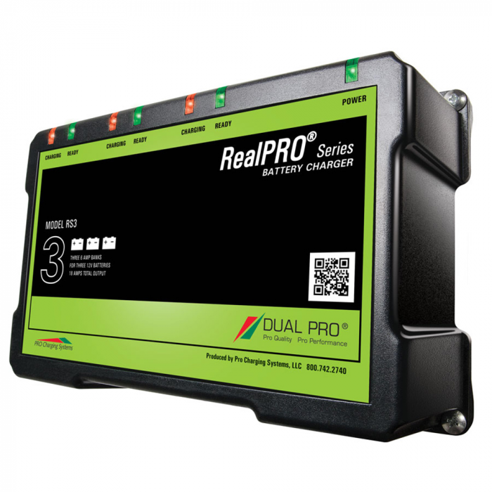 Dual Pro Dual Pro RealPRO Series Battery Charger - 18A - 3-6A-Banks - 12V-36V - $320.99 at Everest
