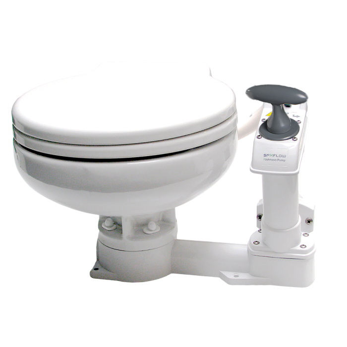 Johnson Pump Johnson Pump AquaT(TM) Manual Marine Toilet - Super Compact - $264.29 at Everest