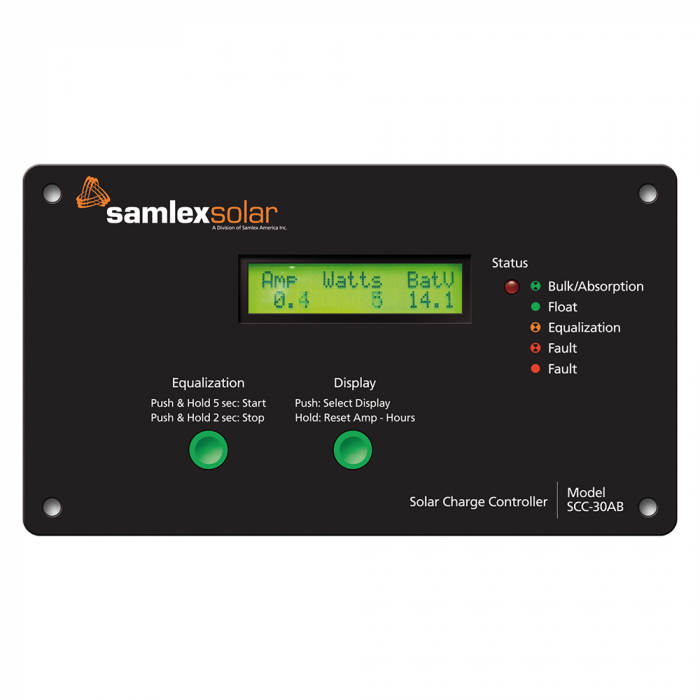 Samlex America Samlex Flush Mount Solar Charge Controller w/LCD Display - 30A - $180.50 at Everest