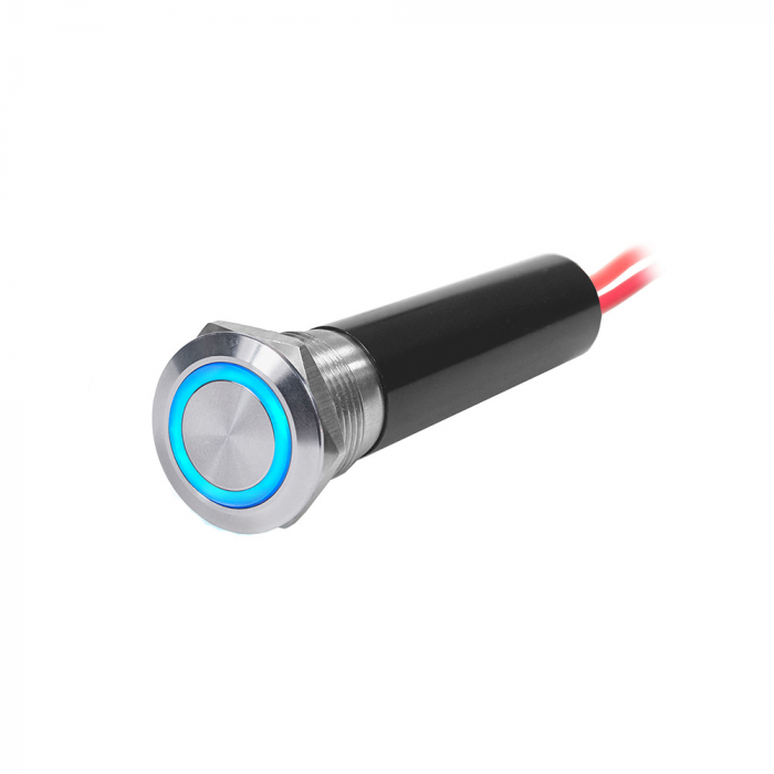 Blue Sea Systems Blue Sea 4190 SS Push Button Switch - Off-On - Blue - 20A - $67.79 at Everest
