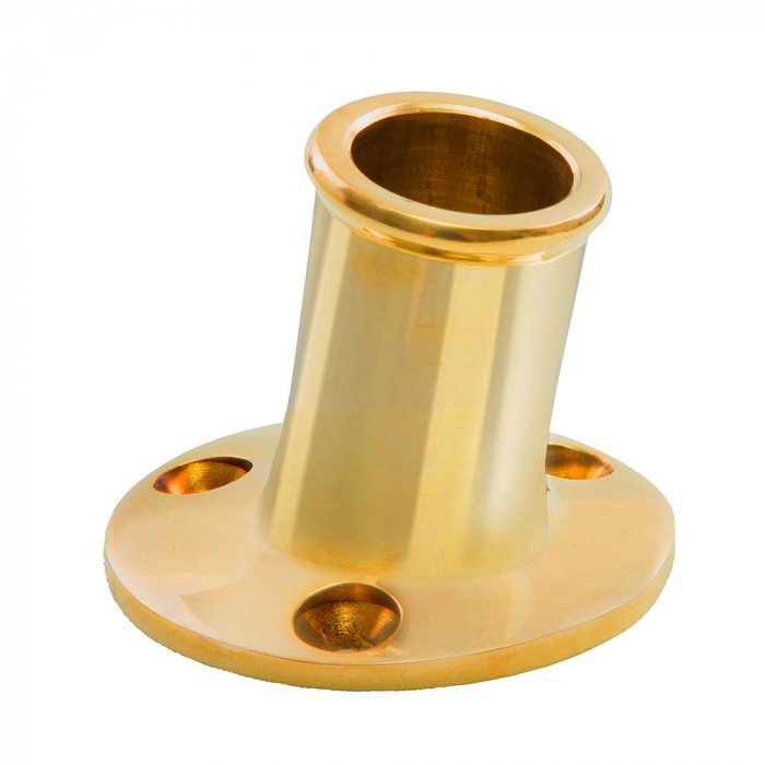 Whitecap Whitecap Top-Mounted Flag Pole Socket Polished Brass - 3/4 ID - $18.49 at Everest