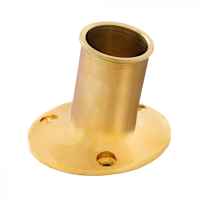 Whitecap Whitecap Top-Mounted Flag Pole Socket Polished Brass - 1 ID - $27.99 at Everest