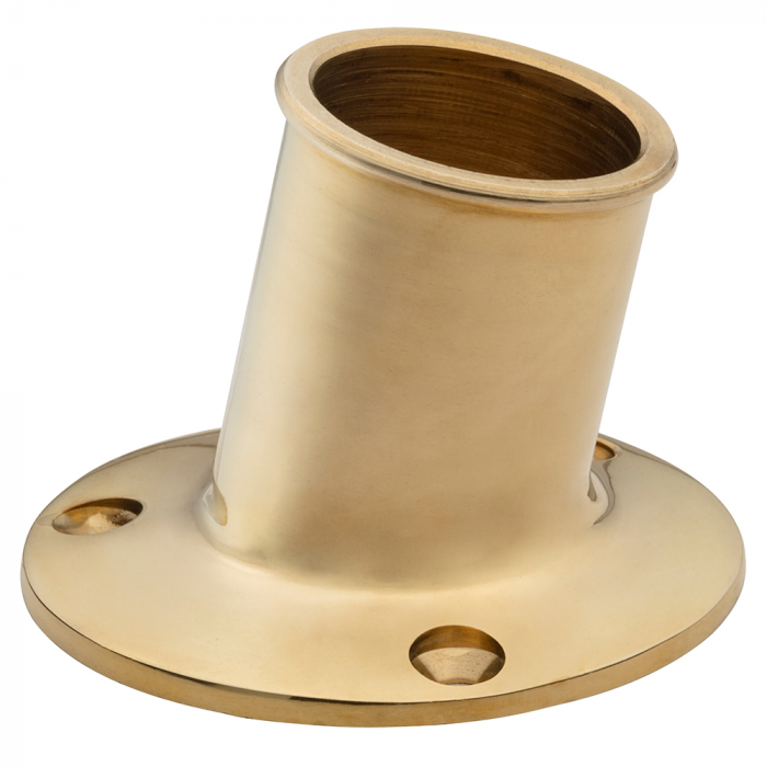 Whitecap Whitecap Top-Mounted Flag Pole Socket - Polished Brass - 1-1/4 ID - $29.49 at Everest