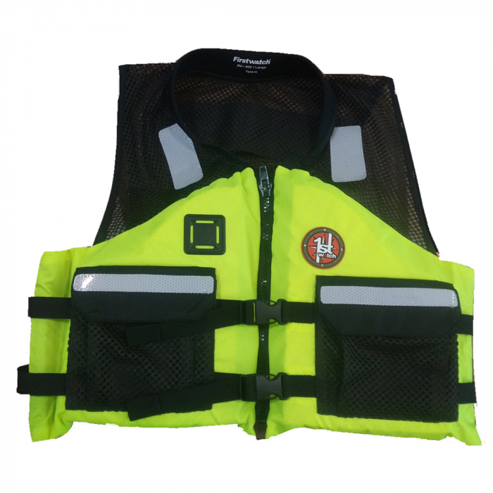 First Watch First Watch AV-500 Industrial Mesh Vest (USCG Type III) - Hi-Vis Yellow/Black - Small - $100.00 at Everest