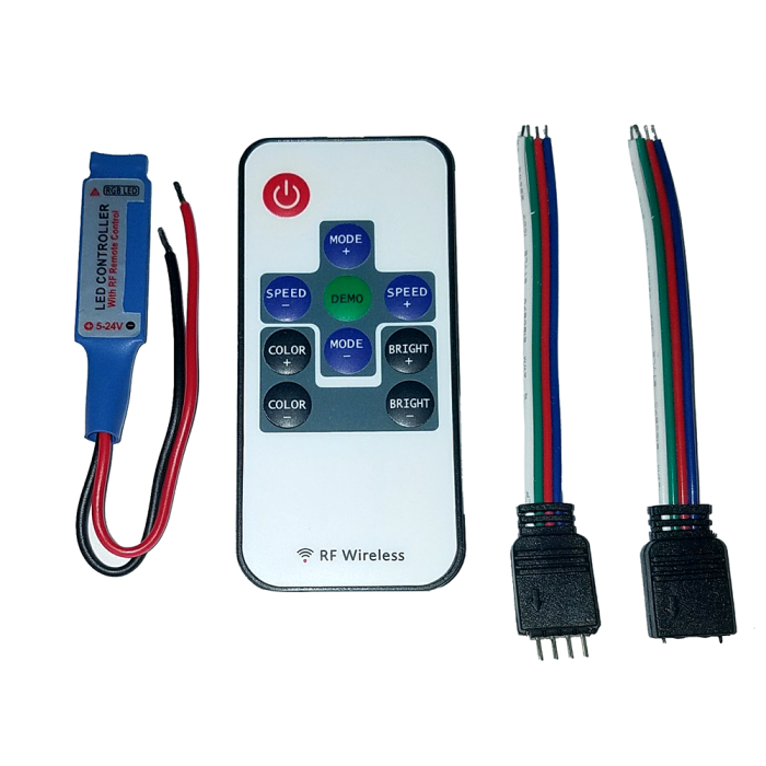 Lunasea Lighting Lunasea Multifunction Indoor RGB LED Controller w/Buttons & RF Remote 5/12/24 VDC - $19.99 at Everest