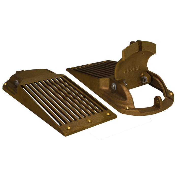 Groco GROCO Bronze Slotted Hull Scoop Strainer w/Access Door f/Up to 1-1/4 Thru Hull - $178.00 at Everest